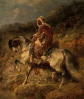 Adolf Schreyer - An Arab Horseman On The March